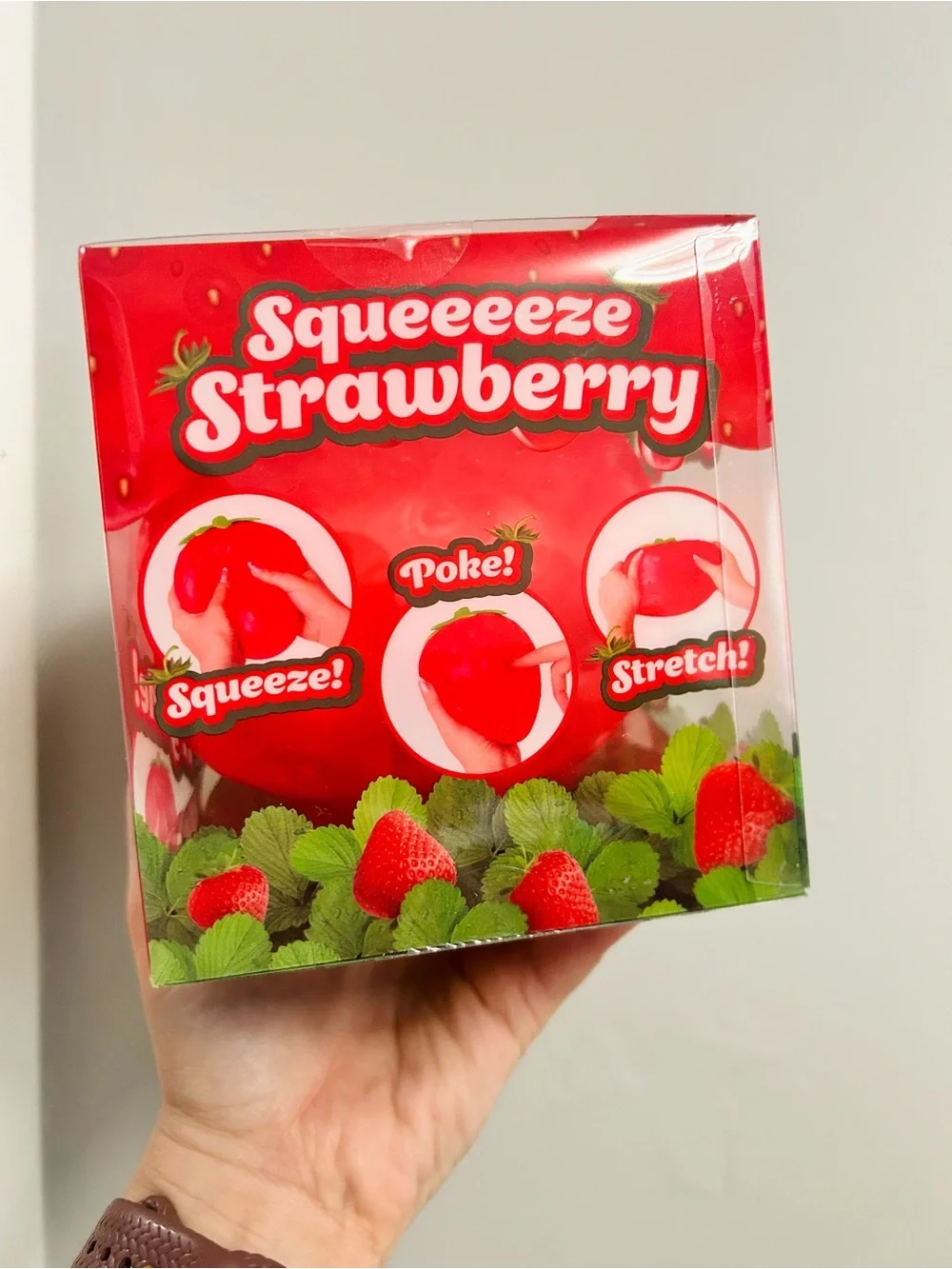 Jumbo Squeeze Strawberry Squishy Toy NIB Giant Fidget